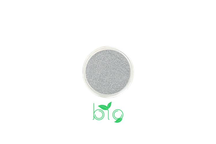 BIO Srebrny Brokat kosmetyczny biodegradowalny 0.1 mm miałki 3 ml